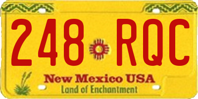 NM license plate 248RQC