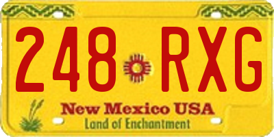 NM license plate 248RXG