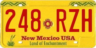 NM license plate 248RZH