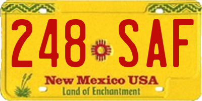 NM license plate 248SAF