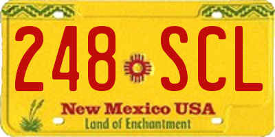 NM license plate 248SCL