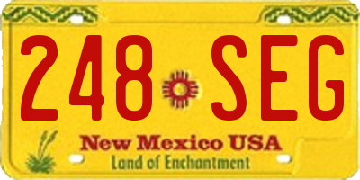 NM license plate 248SEG