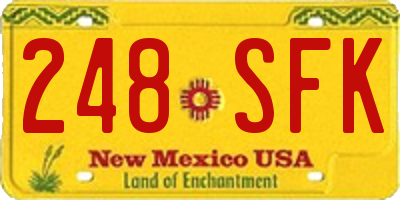 NM license plate 248SFK