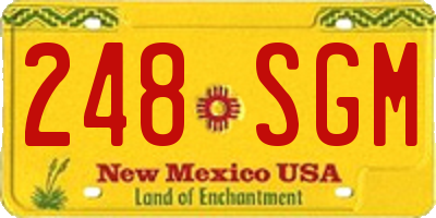 NM license plate 248SGM