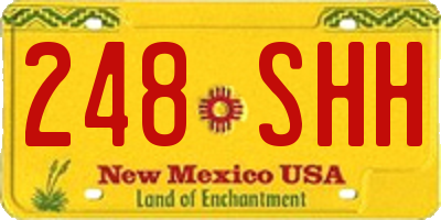 NM license plate 248SHH