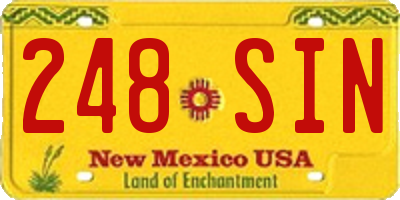 NM license plate 248SIN