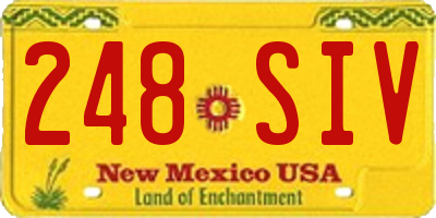 NM license plate 248SIV