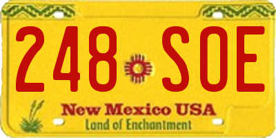 NM license plate 248SOE