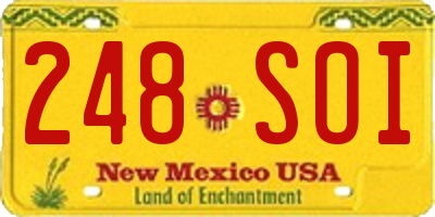 NM license plate 248SOI