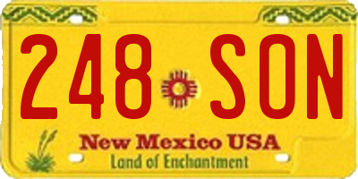 NM license plate 248SON