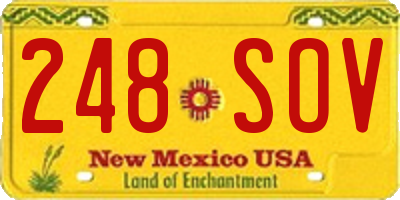 NM license plate 248SOV