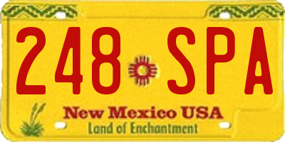 NM license plate 248SPA