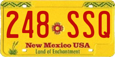 NM license plate 248SSQ