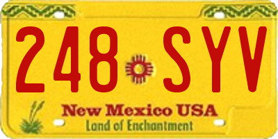 NM license plate 248SYV