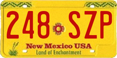 NM license plate 248SZP