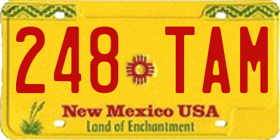 NM license plate 248TAM