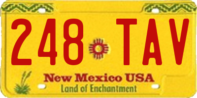 NM license plate 248TAV