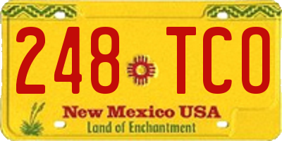 NM license plate 248TCO
