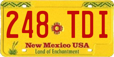 NM license plate 248TDI