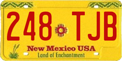 NM license plate 248TJB