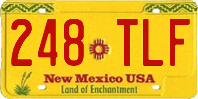 NM license plate 248TLF