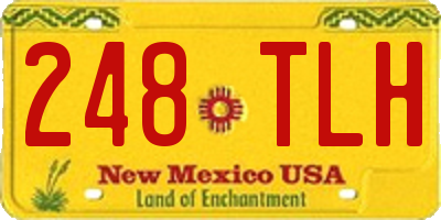NM license plate 248TLH