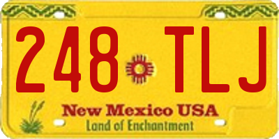 NM license plate 248TLJ
