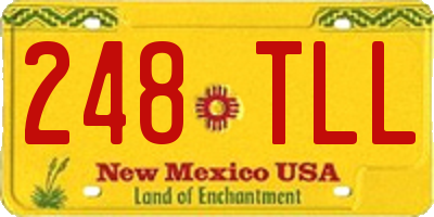 NM license plate 248TLL