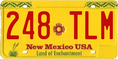 NM license plate 248TLM