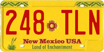 NM license plate 248TLN