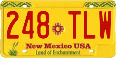 NM license plate 248TLW
