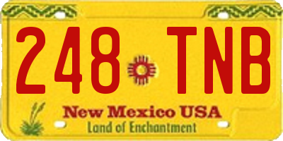 NM license plate 248TNB