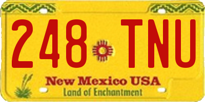 NM license plate 248TNU