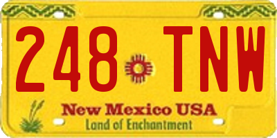 NM license plate 248TNW