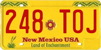 NM license plate 248TOJ