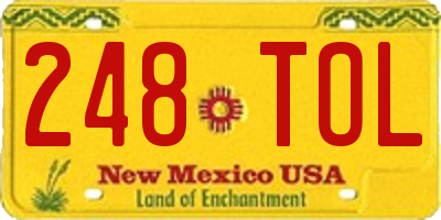 NM license plate 248TOL