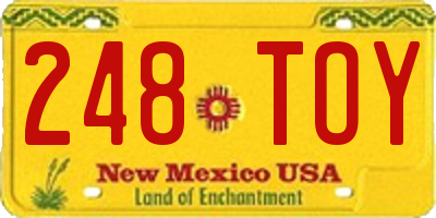 NM license plate 248TOY