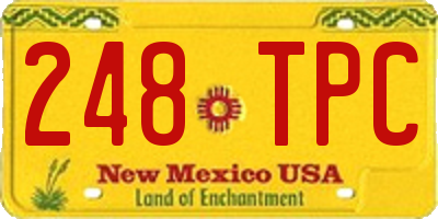 NM license plate 248TPC