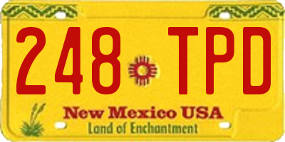 NM license plate 248TPD