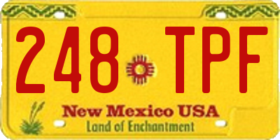 NM license plate 248TPF