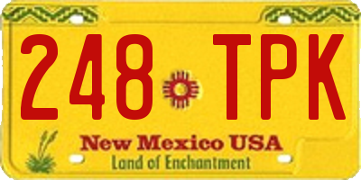 NM license plate 248TPK