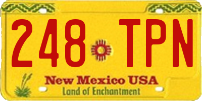 NM license plate 248TPN