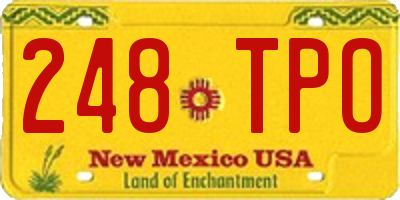 NM license plate 248TPO