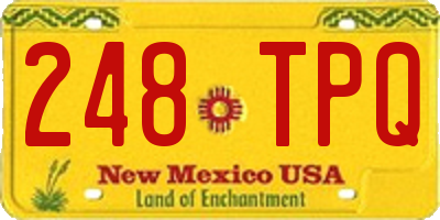 NM license plate 248TPQ