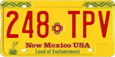 NM license plate 248TPV