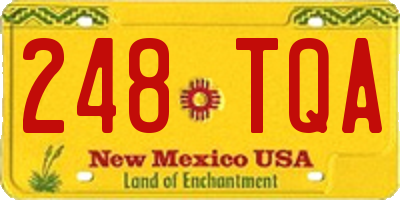 NM license plate 248TQA