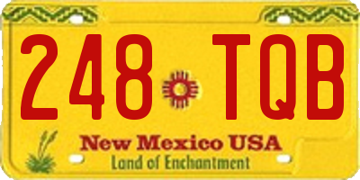 NM license plate 248TQB