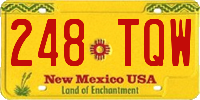 NM license plate 248TQW