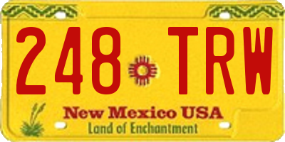 NM license plate 248TRW