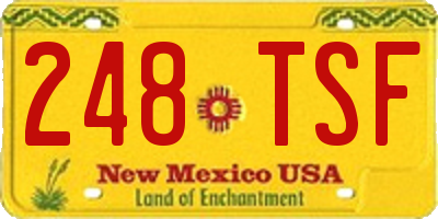NM license plate 248TSF